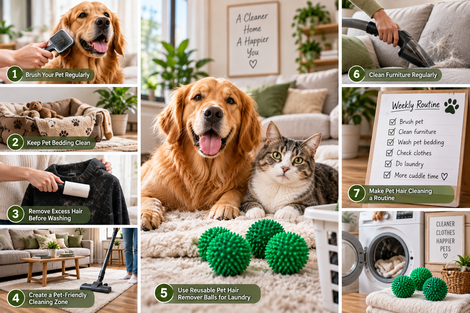 7 Easy Ways to Keep Your Home and Clothes Free from Pet Hair